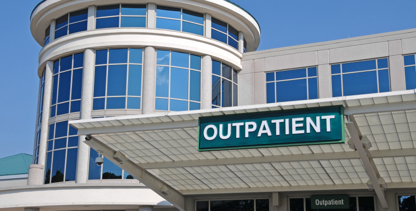 Hospital Outpatient Entrance Sign